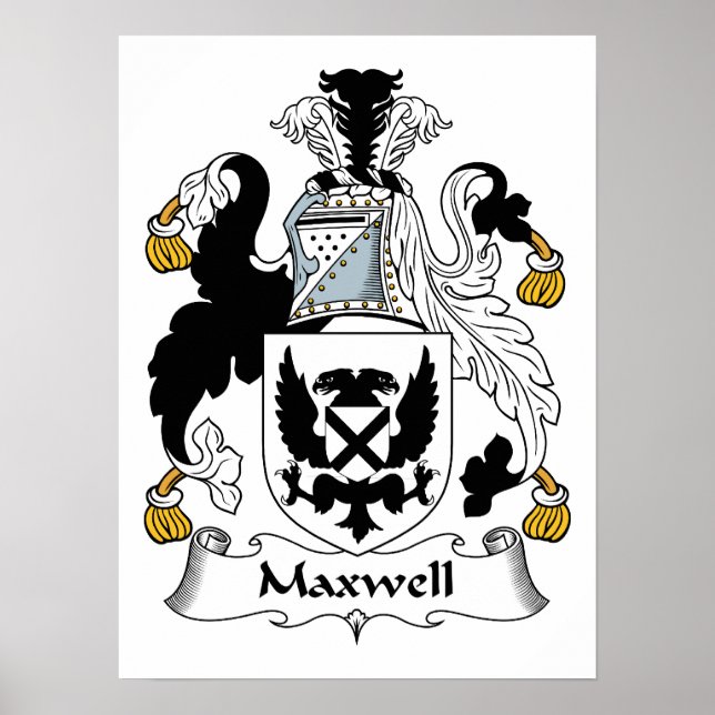 Maxwell Family Crest Poster (Front)