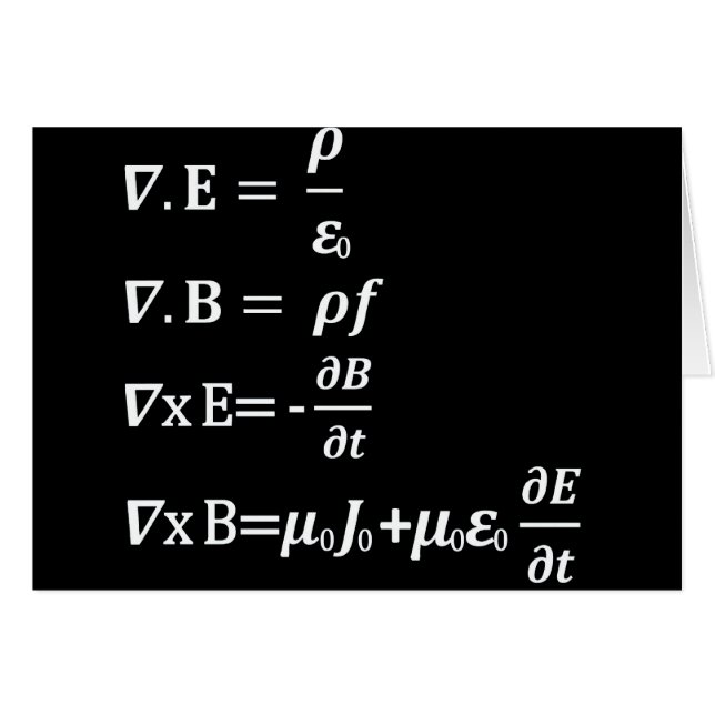 maxwell physics equation (Front Horizontal)