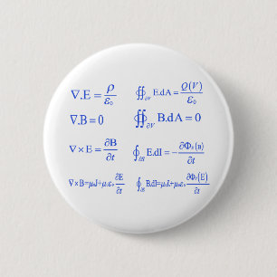 maxwell physics equation 2 inch round button