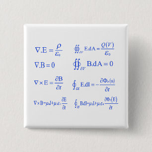 maxwell physics equation 2 inch square button