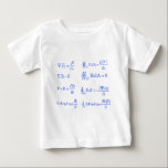 maxwell physics equation baby T-Shirt<br><div class="desc">maxwell physics equation of science.</div>