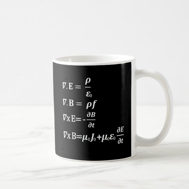 maxwell physics equation coffee mug (Right)