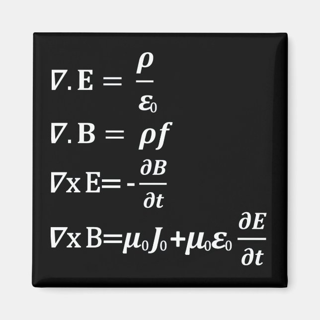 maxwell physics equation magnet (Front)