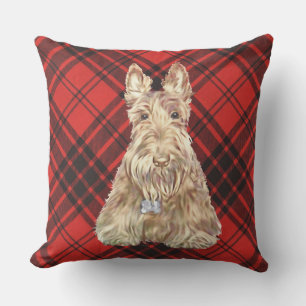 Maxwell Tartan Scottie Throw Pillow