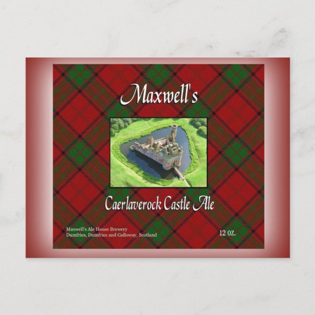 Maxwell's Caerlaverock Castle Ale Postcard (Front)