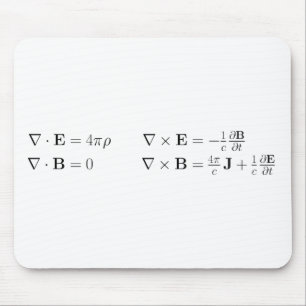Maxwell's equations, differential form, cgs mouse pad