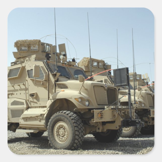 MaxxPro Mine Resistant Ambush Protected vehicle Square Sticker (Front)