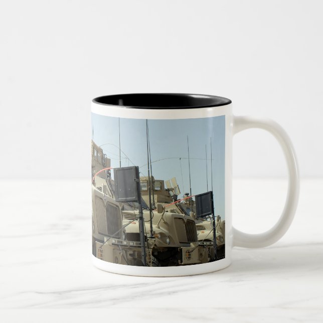 MaxxPro Mine Resistant Ambush Protected vehicle Two-Tone Coffee Mug (Right)