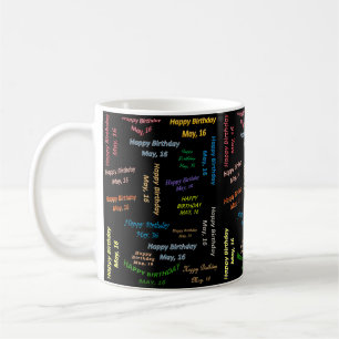 May, 16 Birthday Mug
