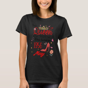 May 1956 Birthday This Queen Was Born In May 1956 T-Shirt
