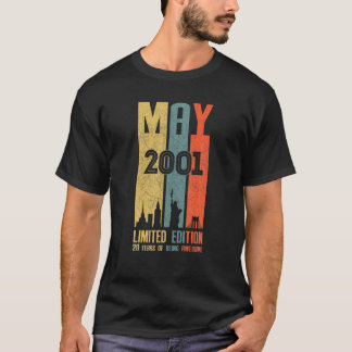 May 2001 20 Birthday 20 Year Old 2001 Birthday Vin T-Shirt