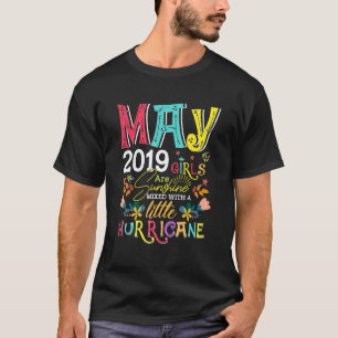 May 2019 Girls Are Sunshine Funny 3 Years Old Birt T-Shirt