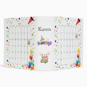 May 2022 Calendar Happy Birthday Binder 