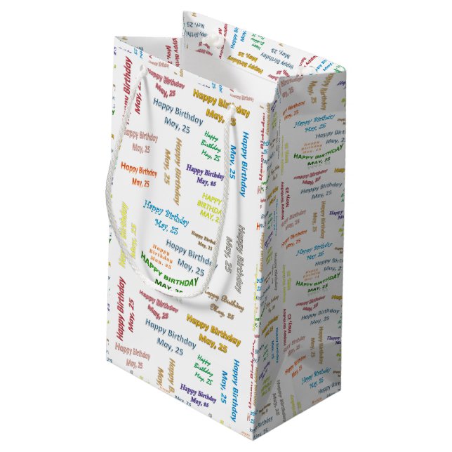 May, 25 Birthday Gift Bag (Back Angled)
