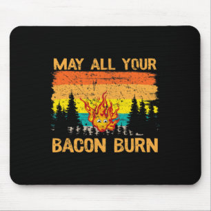 May All Your Bacon Burn Grilling Steak Cooking Bee Mouse Pad