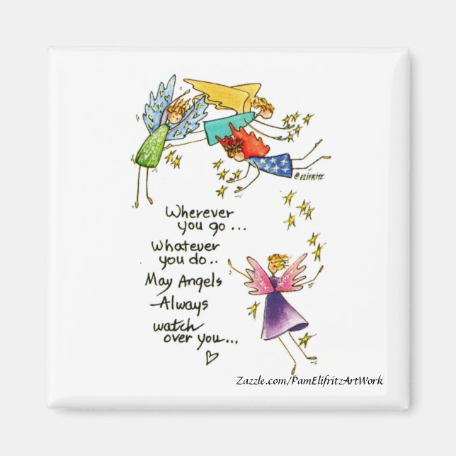 May Angels Always Watch Over You Magnet (Front)