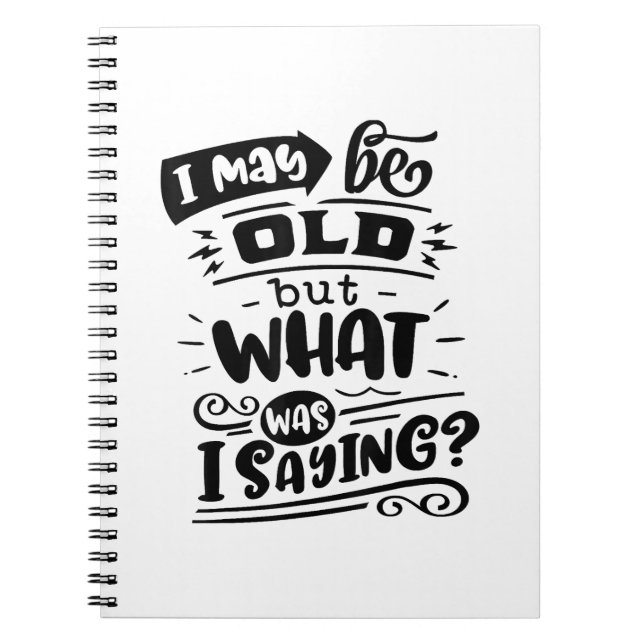 May Be Old but What Was I Saying Funny Birthday No Notebook (Front)