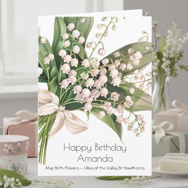 May Birth Flower Birthday Card | Lily of the Valle (Creator Uploaded)