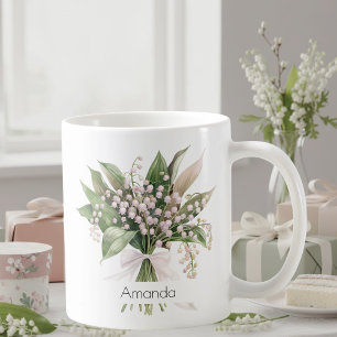 May Birth Flower Mug   Lily of the Valley Mug