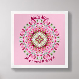 May Birth Flower Personalized Quote Kids Nursery Poster