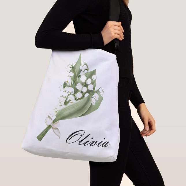 MAY BIRTH MONTH FLOWER CUSTOM TOTE (Close Up)