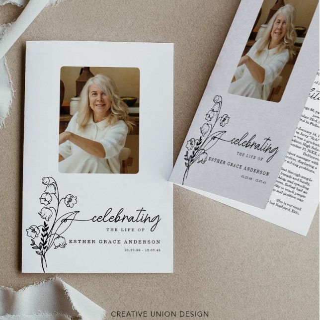 May Birth Month Flower Funeral Program Flyer (Creator Uploaded)