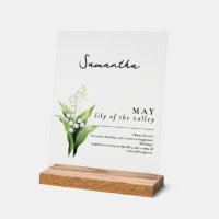 May Birth Month Flower Lily Personalized