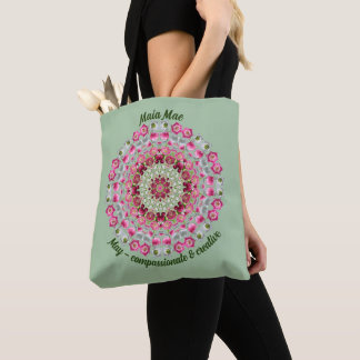 May Birth Month Flower Personalized Artsy Carryall Tote Bag