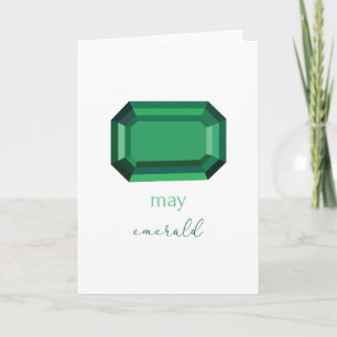 May Birthstone Emerald Card