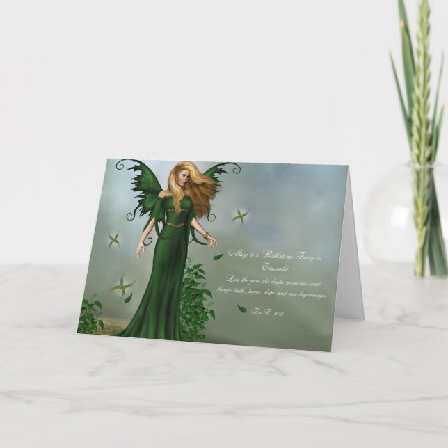 May Birthstone Fairy Card (Front)