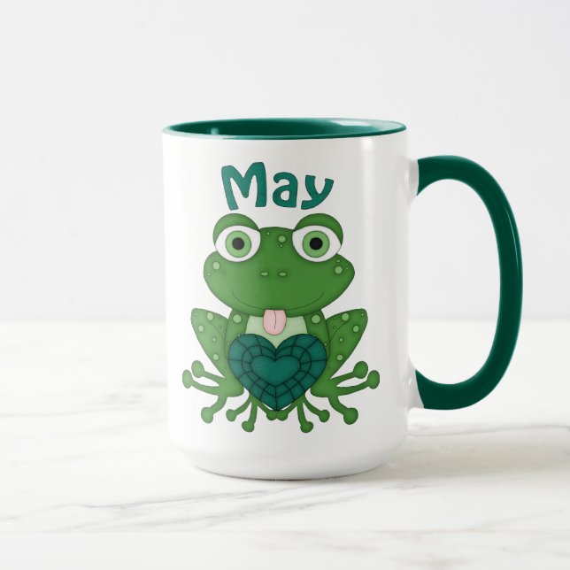 May Birthstone Frog coffee mug (Right)