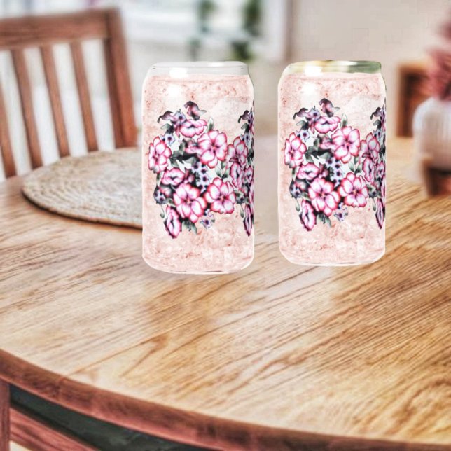 May Bloom-II Can Glass (This May Bloom-II design, gives this Can glassware set, a very Special look!)