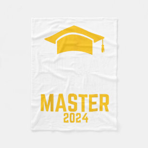 May Call Me Master 2024 Masters Degree Graduation  Fleece Blanket