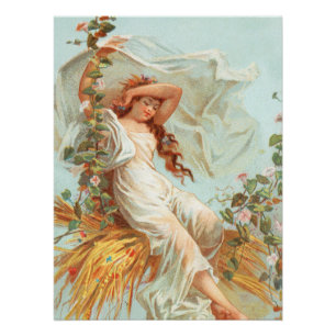 May Christmas be Bright and Happy, Antique Card Poster