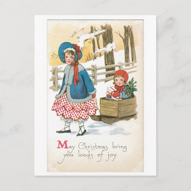 May Christmas Bring You Loads of Joy Holiday Postcard (Front)