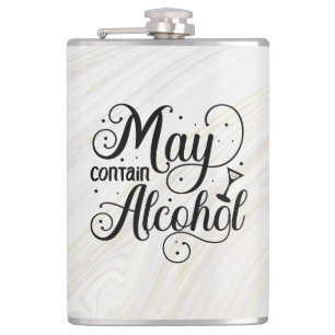 May Contain Alcohol Hip Flask