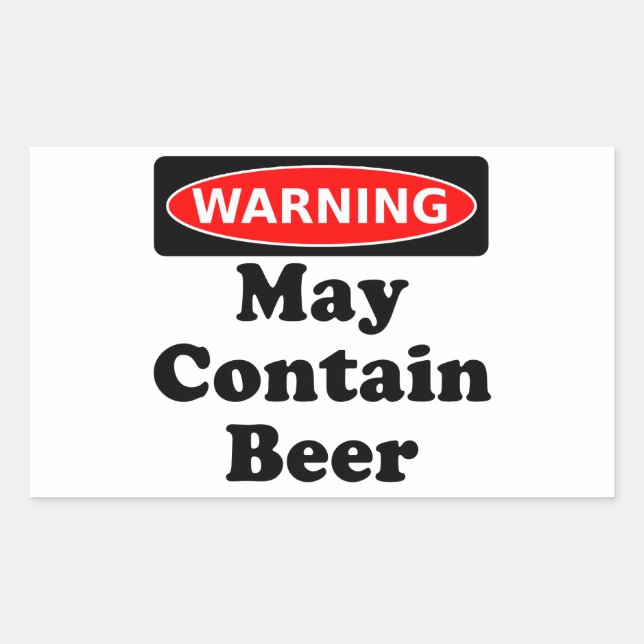 May Contain Beer Sticker (Front)