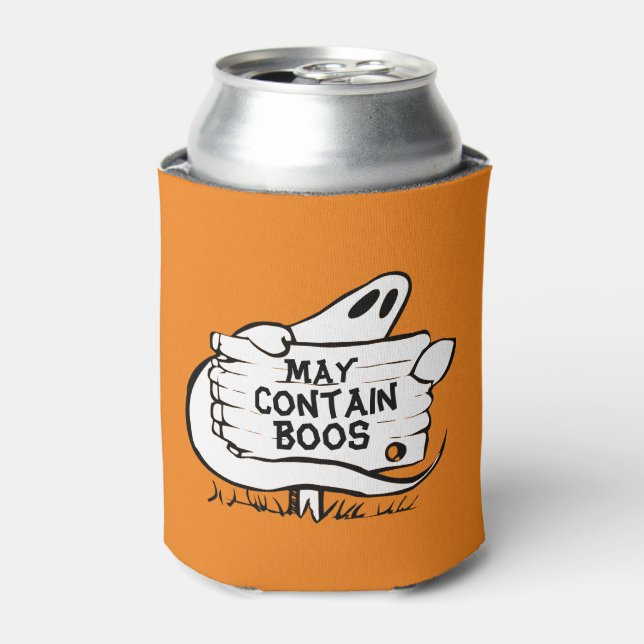 May Contain Boos Ghost Can Cooler (Can Front)