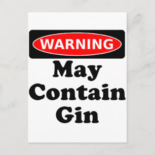 May Contain Gin Postcard