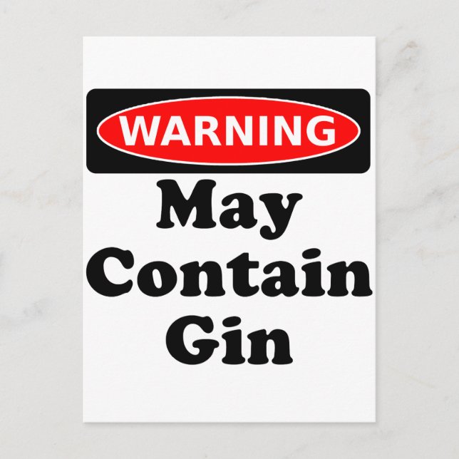 May Contain Gin Postcard (Front)