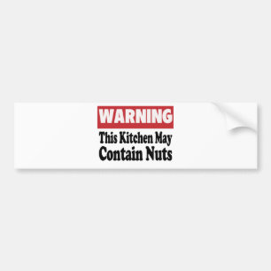 May Contain Nuts Bumper Sticker