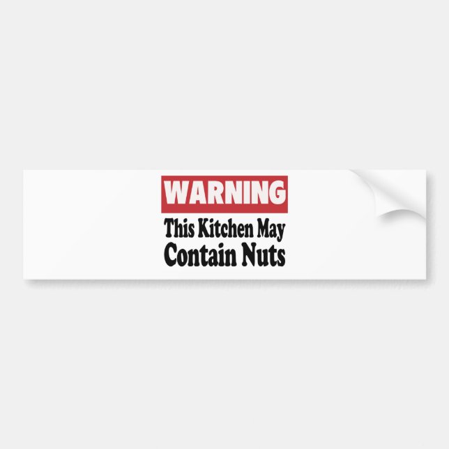 May Contain Nuts Bumper Sticker (Front)