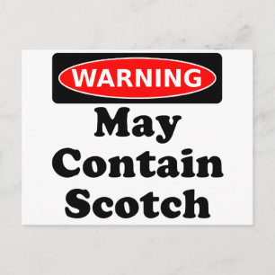May Contain Scotch Postcard