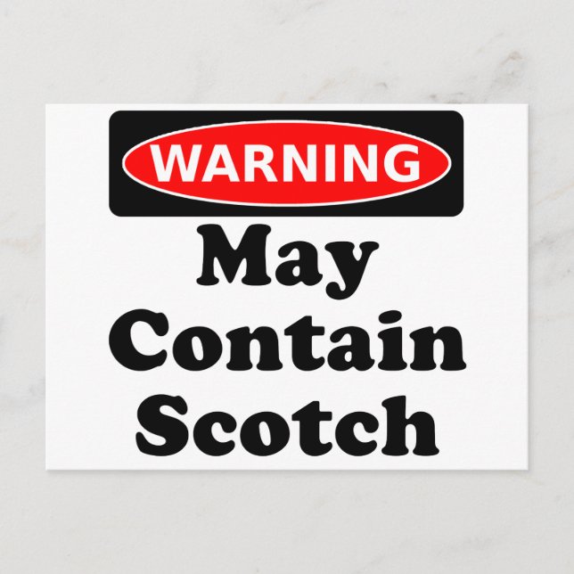 May Contain Scotch Postcard (Front)