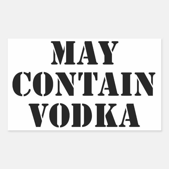 May Contain Vodka Sticker (Front)