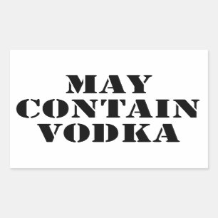 May Contain Vodka Sticker