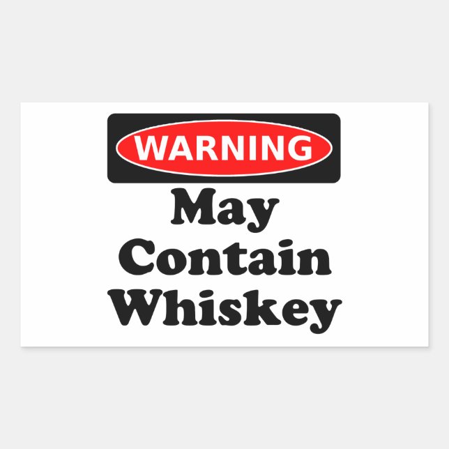 May Contain Whiskey Sticker (Front)