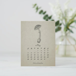 May Customizable Mushroom Vintage 2024 Card