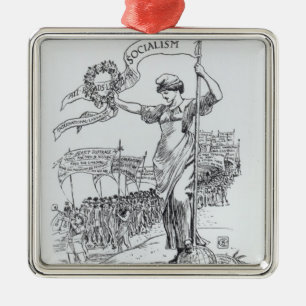 May Day, 1907 Metal Ornament