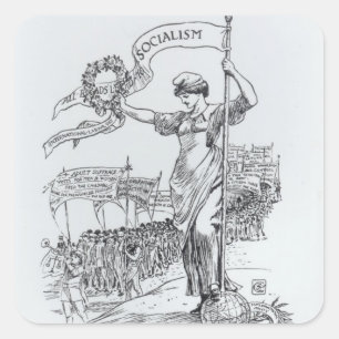 May Day, 1907 Square Sticker